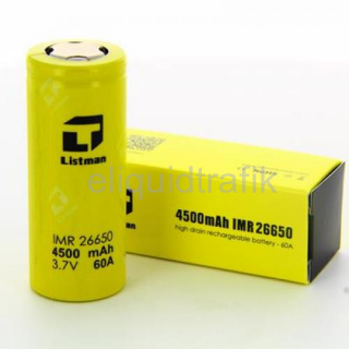 Listman 26650 4500mAh 60A Akkumulátor 